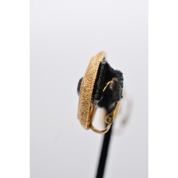 Sarah Cov Vintage Crystal Clip Earrings Chocolate Rhinestone Gold Signed BinAV - Picture 11 of 12